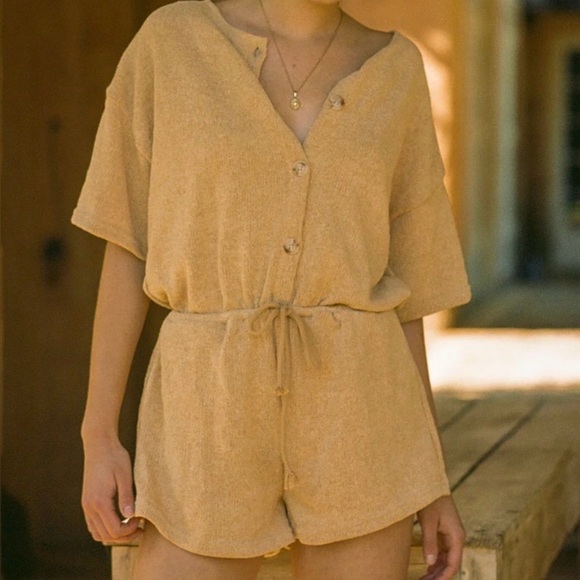 Sabo Skirt Milena Cotton Playsuit Romper in Rust / Clay, Size 8 US (L/12 AUS) - Picture 5 of 7